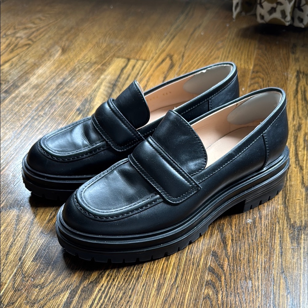 Gianvito Rossi Black Leather Loafers